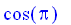 cos(pi)