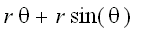 r*theta+r*sin(theta)