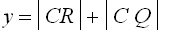 y = abs(CR)+abs(C*Q)