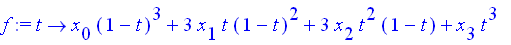 f := proc (t) options operator, arrow; x[0]*(1-t)^3...