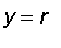 y = r