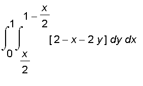 int(int([2-x-2*y],y = x/2 .. 1-x/2),x = 0 .. 1)