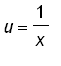 u = 1/x