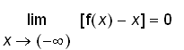 limit([f(x)-x],x = -infinity) = 0