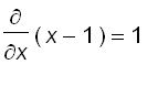 diff(x-1,x) = 1