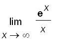 limit(exp(x)/x,x = infinity)