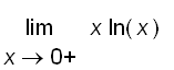 limit(x*ln(x),x = 0,right)