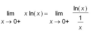limit(x*ln(x),x = 0,right) = limit(ln(x)/(1/x),x = ...