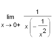 limit(1/x/(-1/(x^2)),x = 0,right)