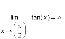 limit(tan(x),x = pi/2,left) = infinity