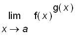 limit(f(x)^g(x),x = a)