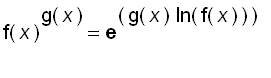 f(x)^g(x) = exp(g(x)*ln(f(x)))