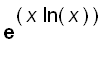 exp(x*ln(x))