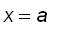 x = a