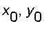 x[0], y[0]
