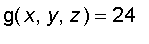 g(x,y,z) = 24