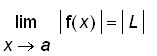 limit(abs(f(x)),x = a) = abs(L)