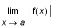 limit(abs(f(x)),x = a)