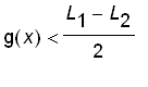 g(x) < (L[1]-L[2])/2