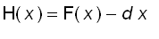 H(x) = F(x)-d*x