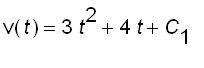 v(t) = 3*t^2+4*t+C[1]