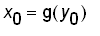 x[0] = g(y[0])