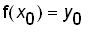 f(x[0]) = y[0]