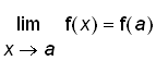 limit(f(x),x = a) = f(a)