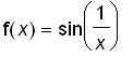f(x) = sin(1/x)