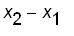 x[2]-x[1]