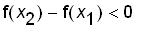 f(x[2])-f(x[1]) < 0