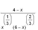 (4-x)/(x^(1/3)*(6-x)^(2/3))