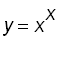 y = x^x