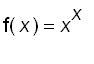 f(x) = x^x