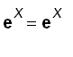 exp(x) = exp(x)