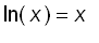 ln(x) = x