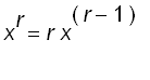 x^r = r*x^(r-1)