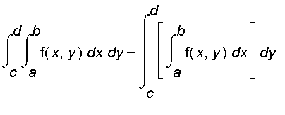 int(int(f(x,y),x = a .. b),y = c .. d) = int([int(f(x,y),x = a .. b)],y = c .. d)