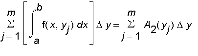 sum([int(f(x,y[j]),x = a .. b)]*Delta*y,j = 1 .. m) = sum(A[2](y[j])*Delta*y,j = 1 .. m)