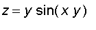 z = y*sin(x*y)