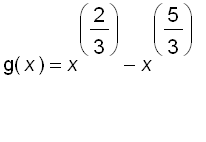 g(x) = x^(2/3)-x^(5/3)