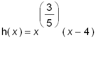 h(x) = x^(3/5)*(x-4)