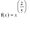 f(x) = x^(2/5)