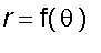 r = f(theta)