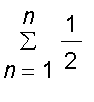 sum(1/2,n = 1 .. n)