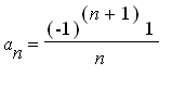 a[n] = (-1)^(n+1)*1/n