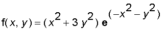 f(x,y) = (x^2+3*y^2)*exp(-x^2-y^2)