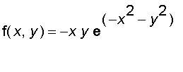 f(x,y) = -x*y*exp(-x^2-y^2)