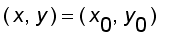 (x, y) = (x[0], y[0])