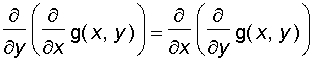 diff(diff(g(x,y),x),y) = diff(diff(g(x,y),y),x)